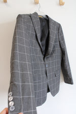 Daniel Gallotti Gray Windowpane Blazer | 48