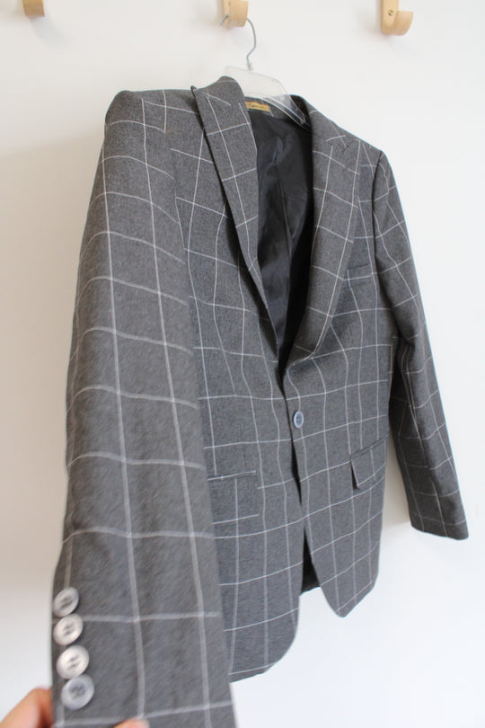 Daniel Gallotti Gray Windowpane Blazer | 48
