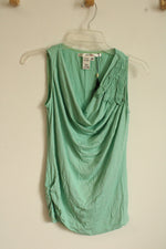 NEW Studio M Teal Tank with Textured Side Collar | XS