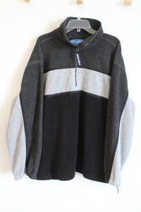 Wear First Vintage 90's Gray Fleece 1/4 Zip Pullover Sweatshirt | XL