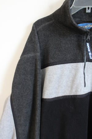 Wear First Vintage 90's Gray Fleece 1/4 Zip Pullover Sweatshirt | XL