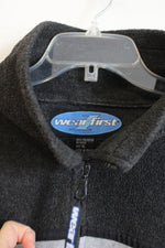 Wear First Vintage 90's Gray Fleece 1/4 Zip Pullover Sweatshirt | XL