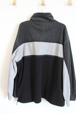 Wear First Vintage 90's Gray Fleece 1/4 Zip Pullover Sweatshirt | XL