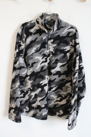 Starter Fleece Gray Black Camo 1/4 Zip Pullover Sweatshirt