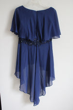 Blue Chiffon High Low Dress | 14