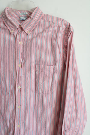 Old Navy Vintage Fit Pink Striped Button Down Shirt | M