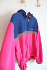 Tommy Hilfiger Sport Blue & Pink Fleece 1/4 Zip Jacket | L