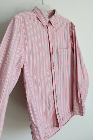 Old Navy Vintage Fit Pink Striped Button Down Shirt | M