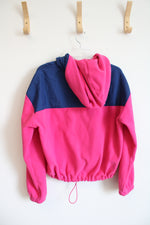 Tommy Hilfiger Sport Blue & Pink Fleece 1/4 Zip Jacket | L