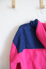 Tommy Hilfiger Sport Blue & Pink Fleece 1/4 Zip Jacket | L
