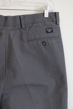 Dockers Pleated Classic Fit Gray Chino Pants | 34X30