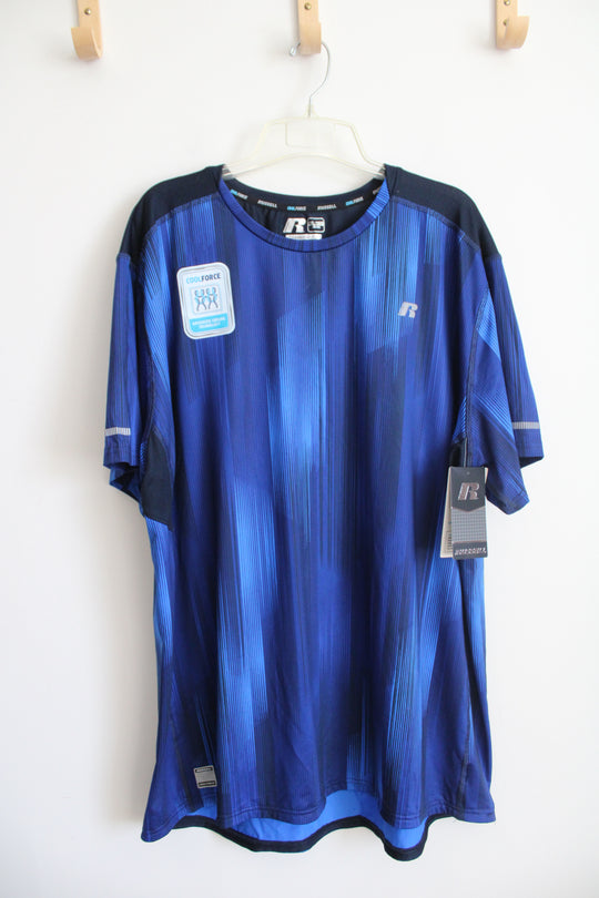 NEW Russell Blue Patterned Athletic Shirt | 2XL