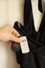 NEW Soma Black Cowl Neck One Piece Swimsuit With Wire Bra | 12