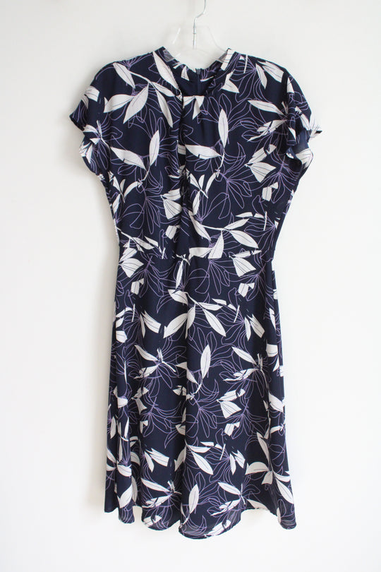 Banana Republic Blue Floral Chiffon Dress | 2
