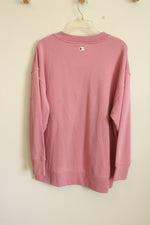 NEW Champion Pink V-Neck Tunic Pullover Sweatshirt | M