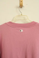 NEW Champion Pink V-Neck Tunic Pullover Sweatshirt | M
