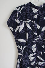 Banana Republic Blue Floral Chiffon Dress | 2