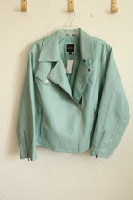 NEW Lane Bryant Turquoise Faux Leather Moto Jacket | 26/28