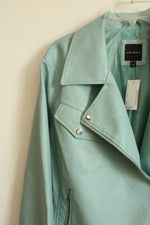 NEW Lane Bryant Turquoise Faux Leather Moto Jacket | 26/28