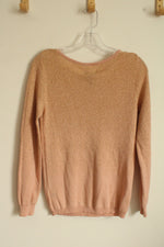 NEW Jeans by Buffalo Pink and Gold Ombre LS Sweater | L