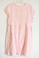 NEW Lintico 100% Natural Linen Pink V-Neck Dress | XXL