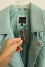 NEW Lane Bryant Turquoise Faux Leather Moto Jacket | 26/28