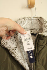 NEW Architect Army Green Quilted Sherpa Lined Vest | XL-P