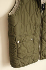 NEW Architect Army Green Quilted Sherpa Lined Vest | XL-P