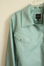 NEW Lane Bryant Turquoise Faux Leather Moto Jacket | 26/28