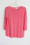 J.Jill Linen Blend Pink Knit Long Sleeved Shirt | S