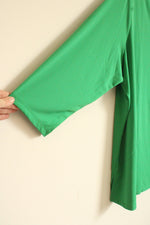 Susan Graver Green 3/4 Sleeve Long Stretch Top | 2XL