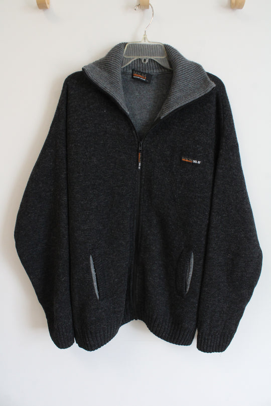 MKM Originals New Zealand Black Gray Knit Jacket | 2XL