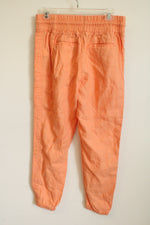 Athleta Bright Orange Linen Jogger Pants | 4
