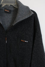MKM Originals New Zealand Black Gray Knit Jacket | 2XL