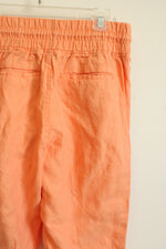 Athleta Bright Orange Linen Jogger Pants | 4