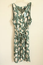 NEW Ann Taylor Green Floral Dress | 14 Petite