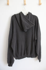 YUXUS Gray Waffle Knit Heavyweight Hoodie | L