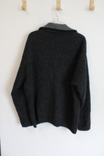 MKM Originals New Zealand Black Gray Knit Jacket | 2XL