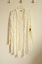 NEW One World White Lace LS Cover-up with Hood | 2XL