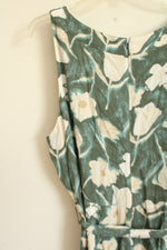 NEW Ann Taylor Green Floral Dress | 14 Petite