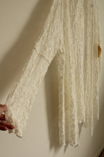 NEW One World White Lace LS Cover-up with Hood | 2XL