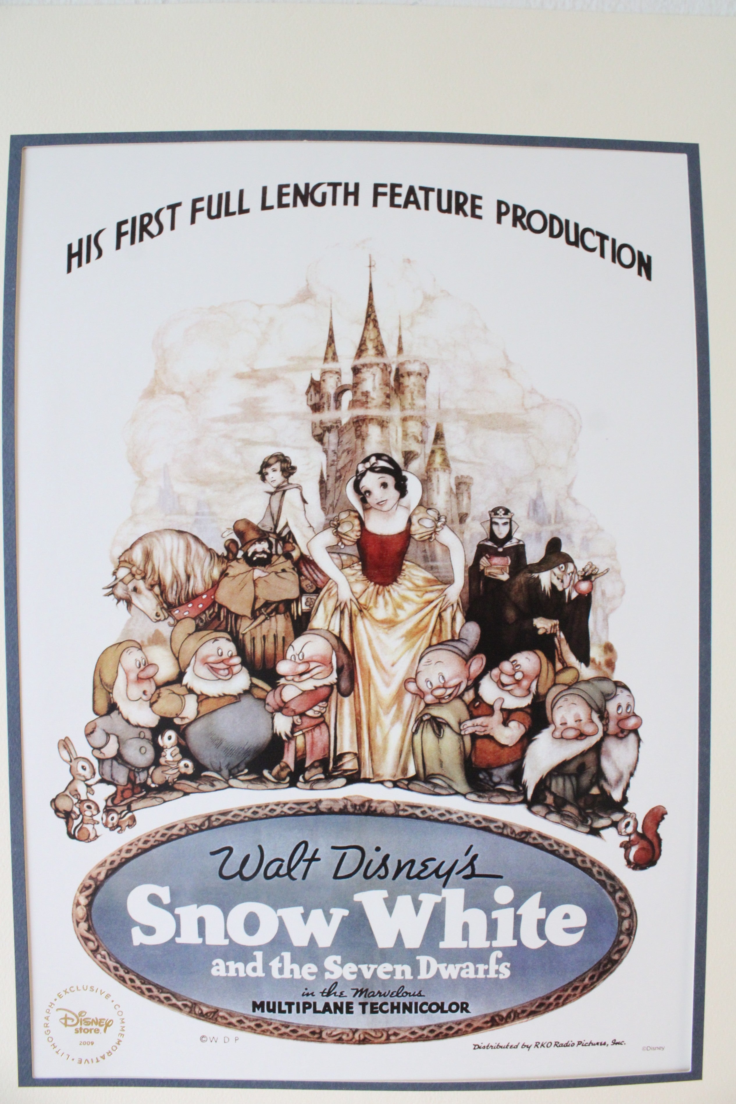 Disney 2009 Snow White & The Seven Dwarves Diamond Edition Lithograph Poster
