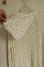 NEW One World White Lace LS Cover-up with Hood | 2XL