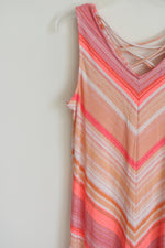 APT.9 Light Pink Chevron Striped Dress | M