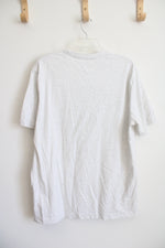 Banana Republic Speckled White Bike Shirt | L Tall