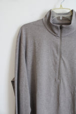 Tan Heathered 1/2 Zip Pullover Shirt | 2XL