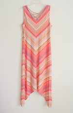 APT.9 Light Pink Chevron Striped Dress | M