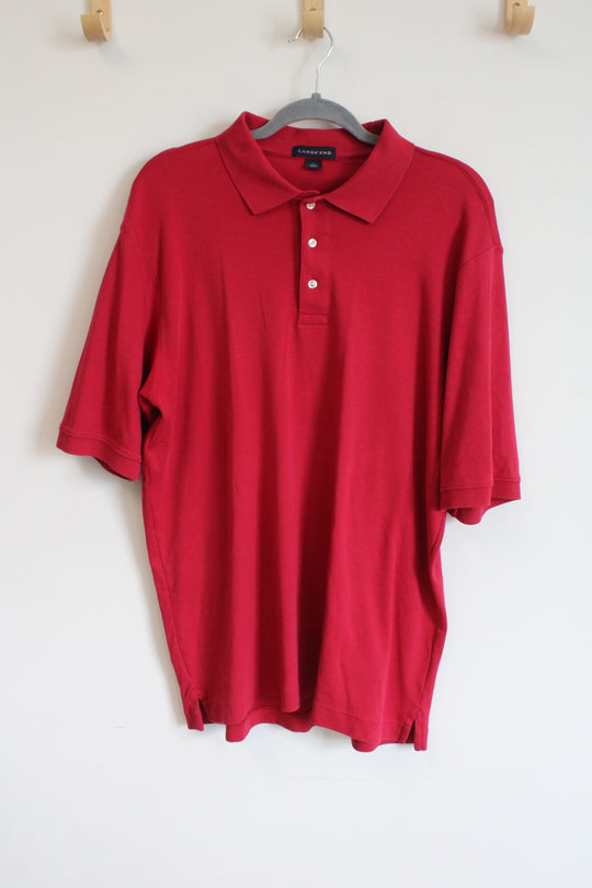 Lands' End Red Polo Shirt | L