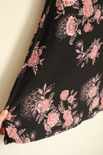 NEW Mudd Black and Pink Floral Stretch Dress | L