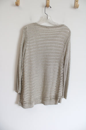 NEW Chico's Gold Shine Detail Amelie Pullover Top | 3 Petite (XL/16)